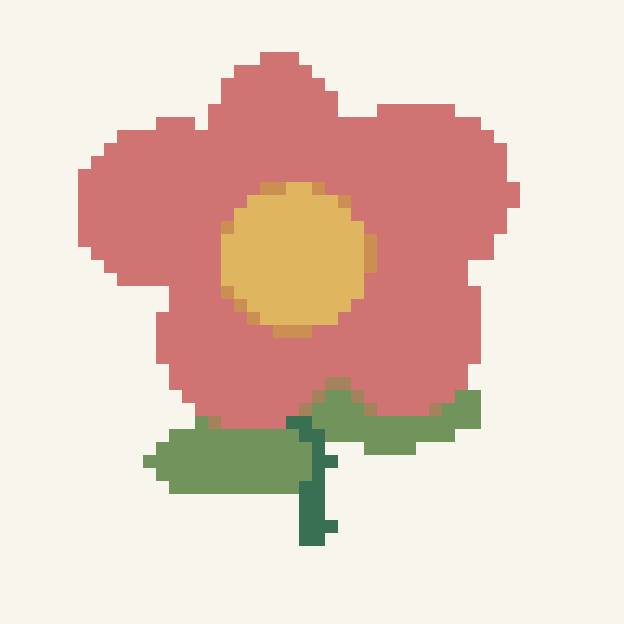 Original flower as a DMC cross stitch chart
