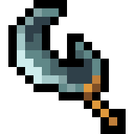Finished pixel art for How to Draw a 16×16 Crescent Steel Sickle in Pixel Art