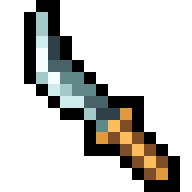 Finished pixel art for How to Draw a 16×16 Curved Steel Saber in Pixel Art