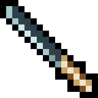 Finished pixel art for How to Draw a 16×16 Diagonal Steel Sword in Pixel Art