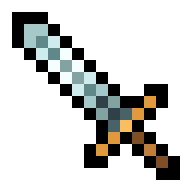 Finished pixel art for How to Draw a 16×16 Faceted Steel Rapier in Pixel Art