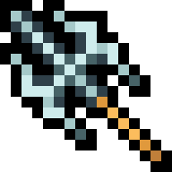Finished pixel art for How to Draw a 16×16 Four-Blade Steel Polearm in Pixel Art