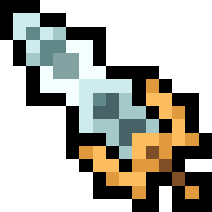 Finished pixel art for How to Draw a 16×16 Gilded Lattice-Guard Steel Broadsword in Pixel Art