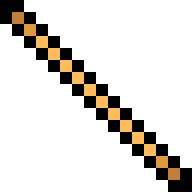 Finished pixel art for How to Draw a 16×16 Golden Quarterstaff in Pixel Art