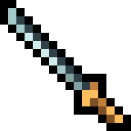 Finished pixel art for How to Draw a 16×16 Needlepoint Rapier in Pixel Art