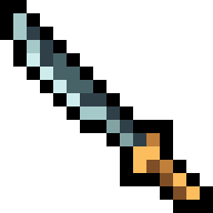 Finished pixel art for How to Draw a 16×16 Ridged Steel Rapier in Pixel Art