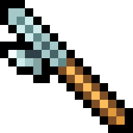 Finished pixel art for How to Draw a 16×16 Side-Blade Steel Halberd in Pixel Art