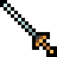 Finished pixel art for How to Draw a 16×16 Square Basket-Hilt Steel Sword in Pixel Art