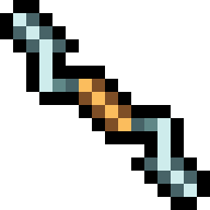 Finished pixel art for How to Draw a 16×16 Steel-and-Gold Nunchaku in Pixel Art