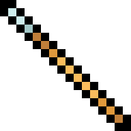 Finished pixel art for How to Draw a 16×16 Steel-Tipped Golden Staff in Pixel Art