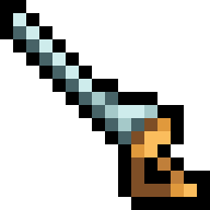 Finished pixel art for How to Draw a 16×16 Swept-Hilt Rapier in Pixel Art