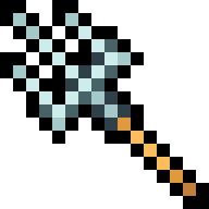 Finished pixel art for How to Draw a 16×16 Twin-Blade Steel Polearm in Pixel Art