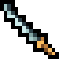 Finished pixel art for How to Draw a 16×16 Wavy Steel Rapier in Pixel Art